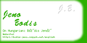 jeno bodis business card